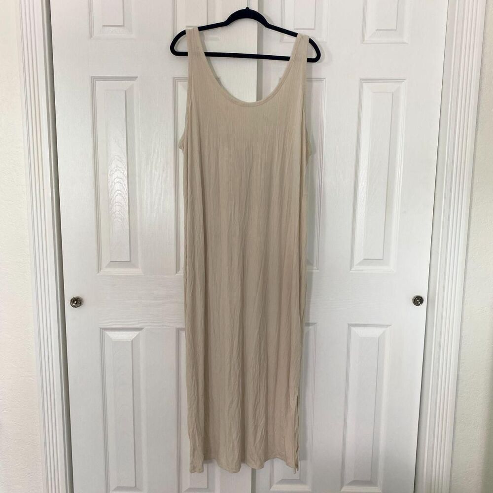 Old Navy Beige Tank Midi Dress